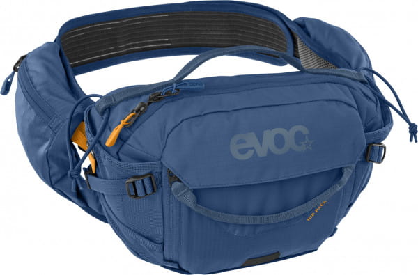 Evoc Hip Pack Pro 3l + 1,5l Trinkblase Hüfttasche - denim, Hüfttaschen &  Bauchtaschen