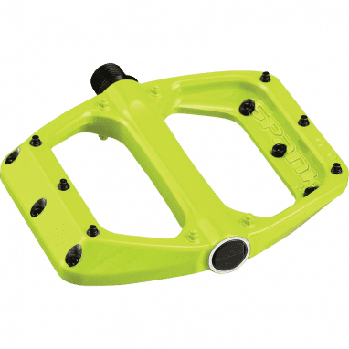 Spoon DC Flat Pedals - Lime Green
