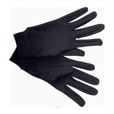 Hands under glove