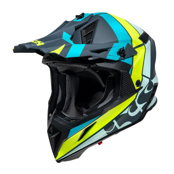189 2.0 Motorcycle helmet - matte blue-yellow