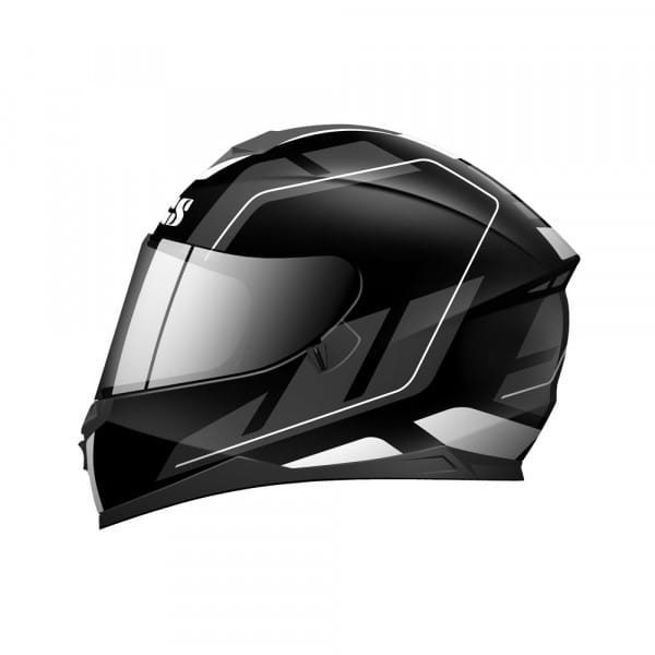1100 2.0 motorcycle helmet black white