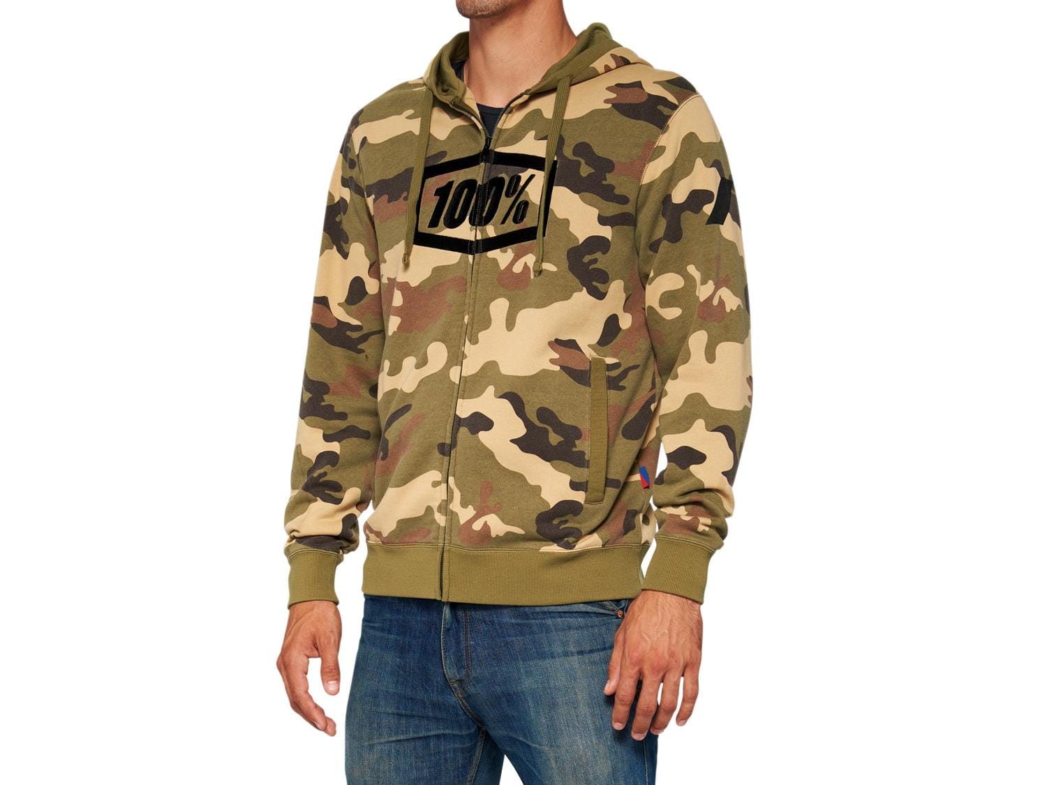 Black camo zip hoodie online