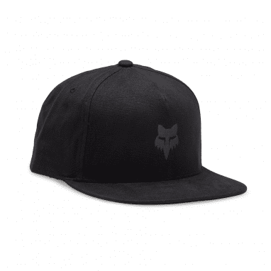 Fox Head Snapback Hat - Black / Charcoal