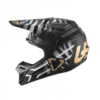 Motocross helmet GPX 5.5 Composite - black-white-gold