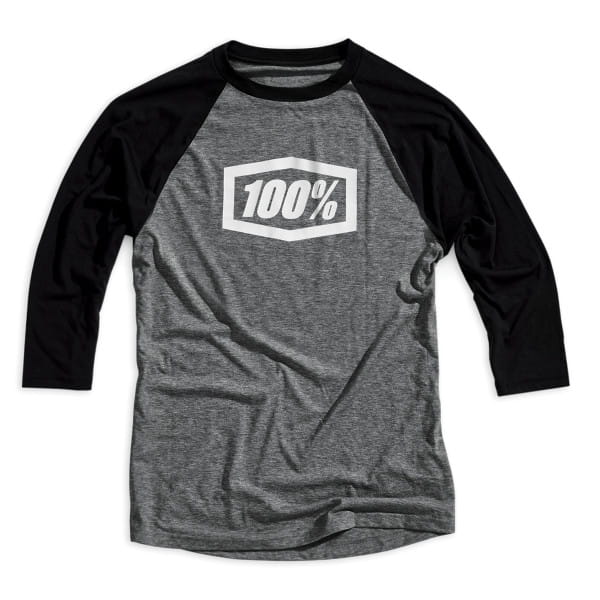 Essential 3/4 Sleeve Tech T-Shirt - Grey/Black