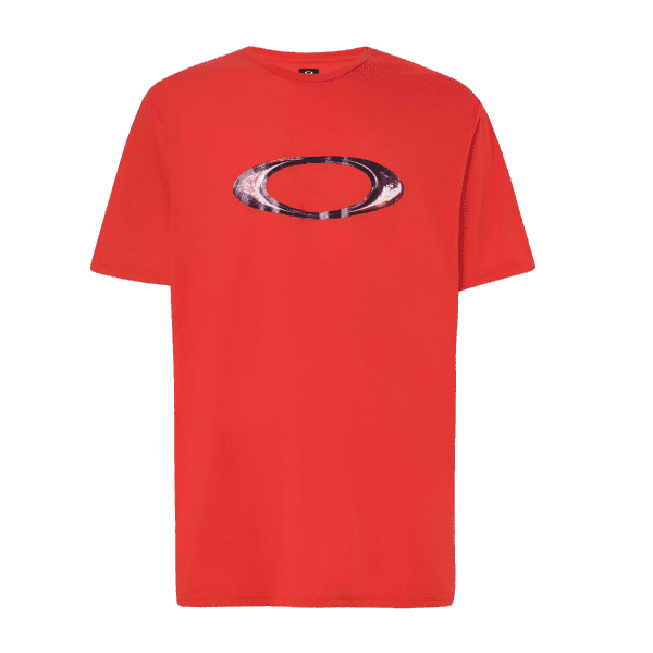 Gemarmerd Ellipse T-Shirt - Magma Oranje