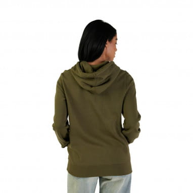 Women's Fox Head Fleece Sweater - Olive Green