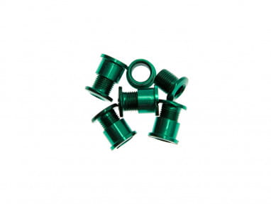 Single chainring bolts steel - 5mm - Green