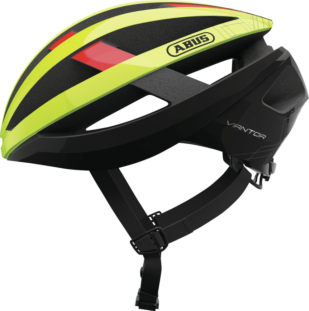 Rennradhelme Abus Viantor - neon yellow 52-58 cm-