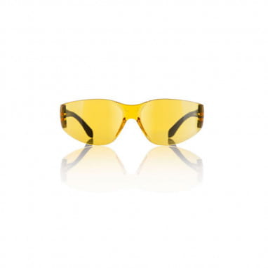 Brille schwarz - Gläser gelb