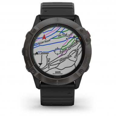 FENIX 6X Pro Solar - GPS watch - Black/Grey