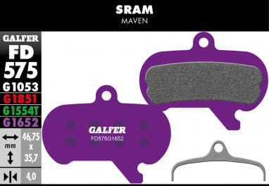 E-bike brake pad G1652 - Sram Maven