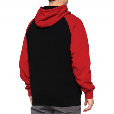 Barrage Hooded Pullover Sweatshirt - Chilli Pepper/Black