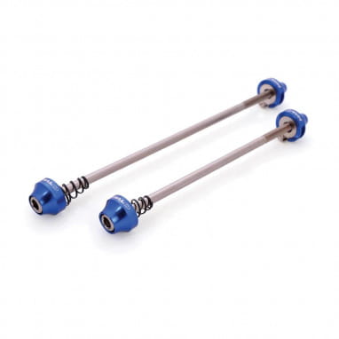 Hex quick release skewers VR and HR (pair) - standard size - blue