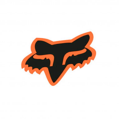 FOX HEAD Sticker - 7'' - Zwart/Oranje