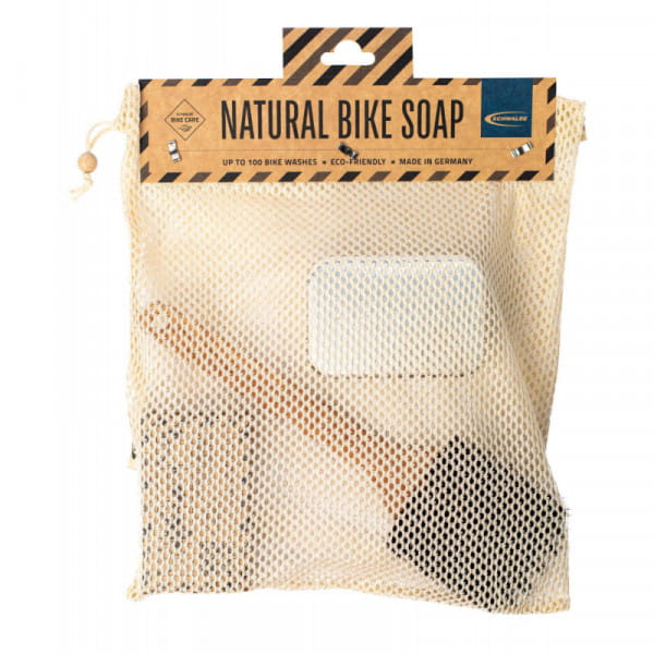 Natural Bike Soap Starter Set Savon, boîte en métal et brosse de nettoyage