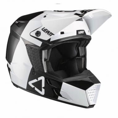 Motocrosshelm 3.5 V21.3 - weiss-schwarz