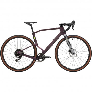 Ruut CF 2 Gravel Plus Fiets - Aubergine/Zilver