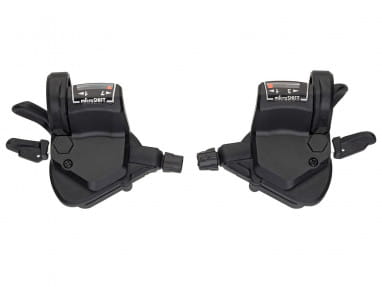 MTB Thumb-tap shifter set Pair Shimano 3x7 speed - black