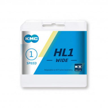 HL1 Brede ketting - 1 versnelling - zilver