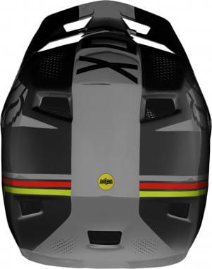 RAMPAGE COMP Fullface Helm - Black/Grey/Green/Red