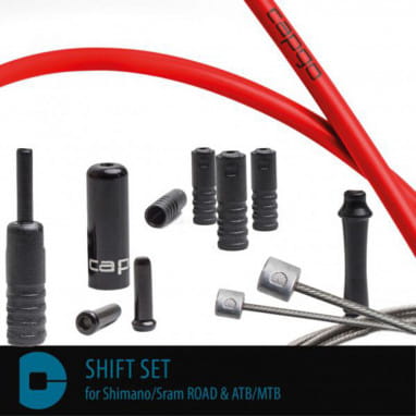 Shift cable sets BL Shimano/Sram ROAD & ATB/MTB - Red