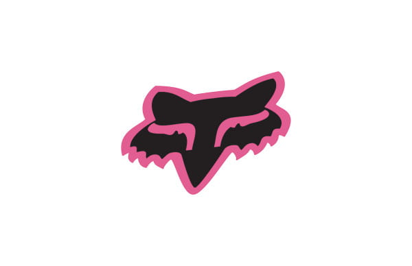 FOX HEAD Sticker - 7'' Black/Pink