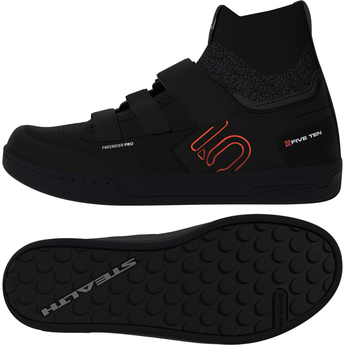 Five Ten Freerider Pro Mid VCS MTB Shoe - Black/Red/Grey
