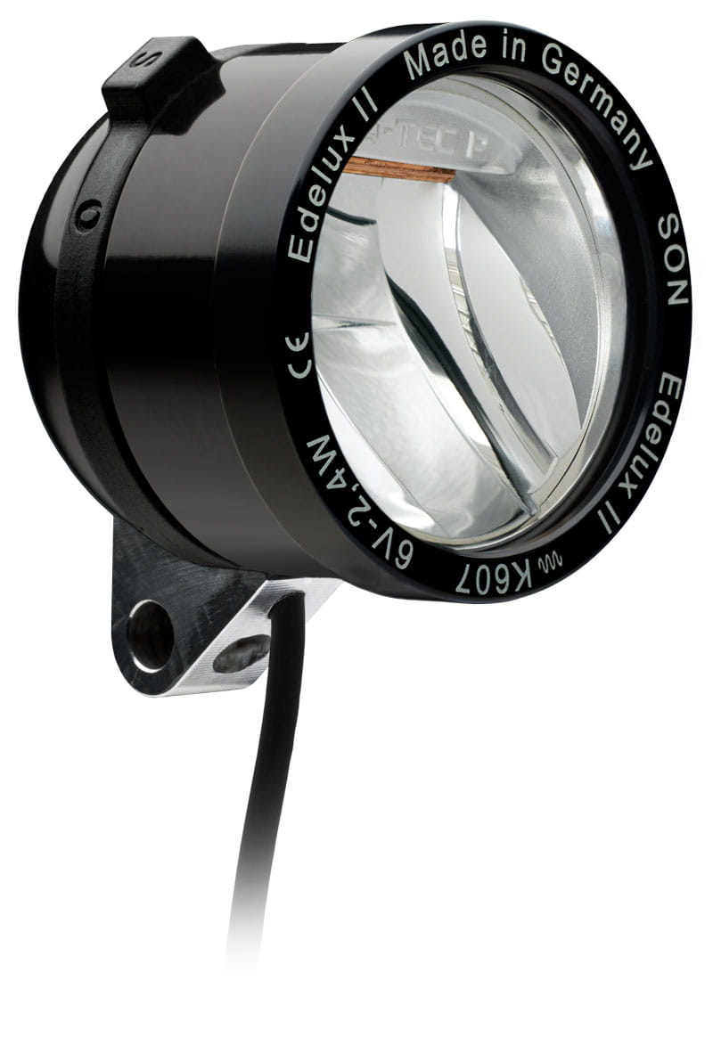 SON Edelux II LED-Scheinwerfer für Nabendynamos-schwarz eloxiert, Dynamo  Scheinwerfer