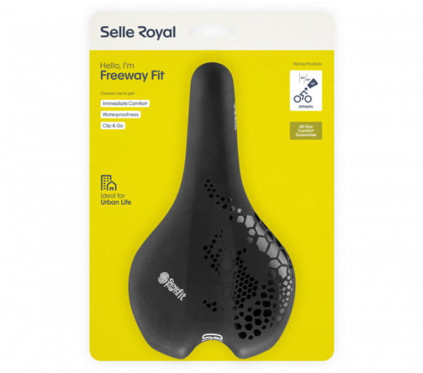 Freeway Fit Urban Athletic bicycle saddle - black