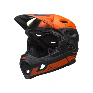 Super DH Mips Fahrradhelm - green/orange