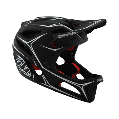 Stage Helmet (MIPS) Pinstripes Fullface Helmet - Black/White