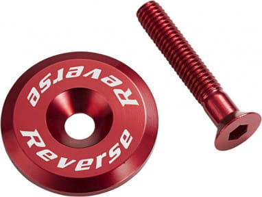 Headset cap with aluminium screw - red