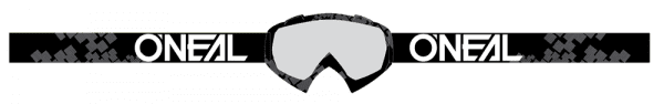 B10 Goggles Pixel Klar - Schwarz/Weiß